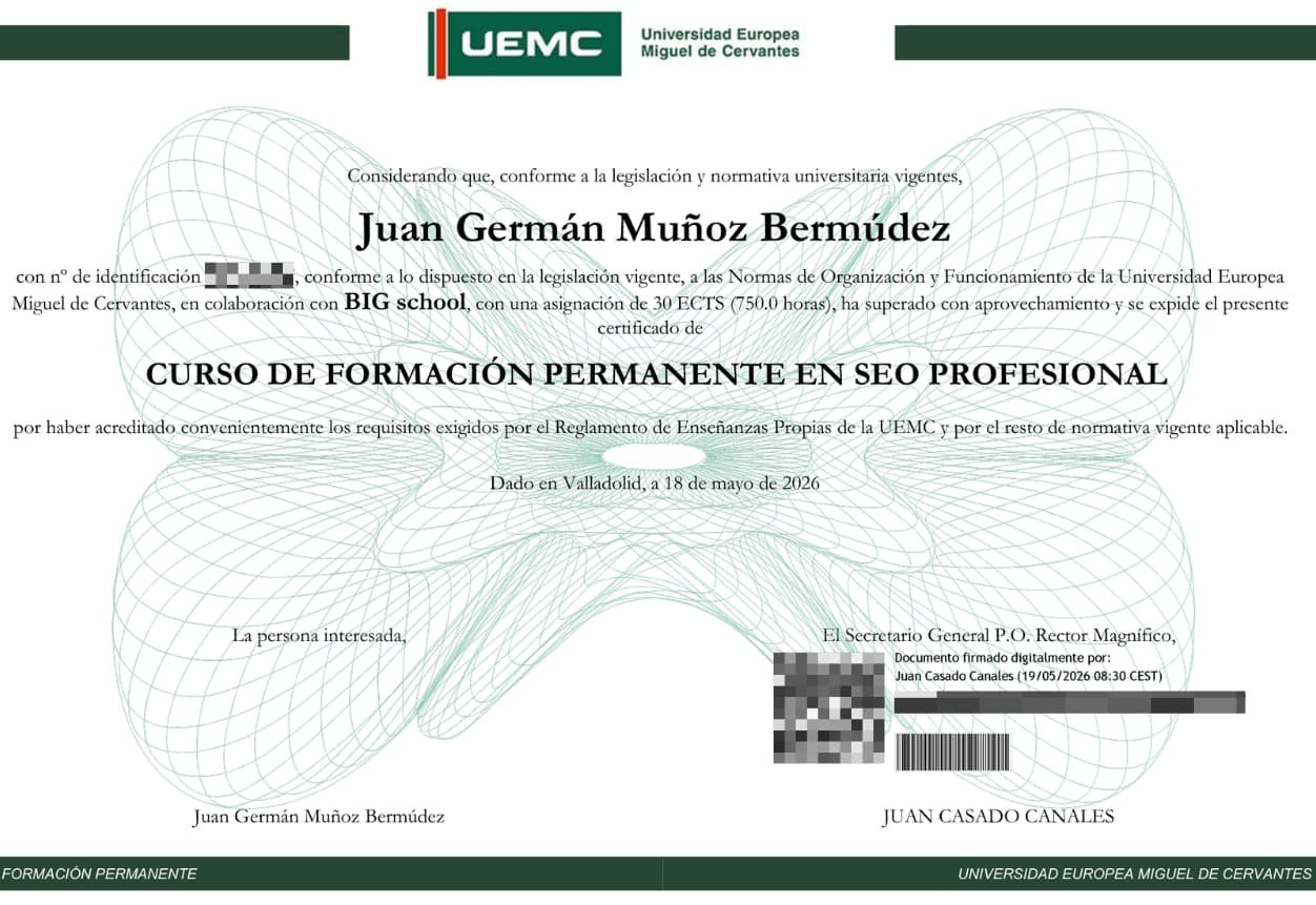 master experto en seo profesional